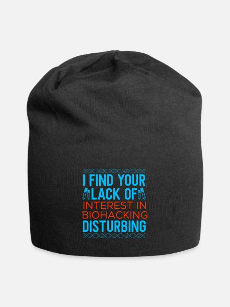 Biohacking Design - Jersey Beanie - black