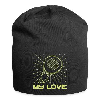 Spieler Racket Training Padel Turnier Statement - Jersey-Beanie - Schwarz - Vorne
