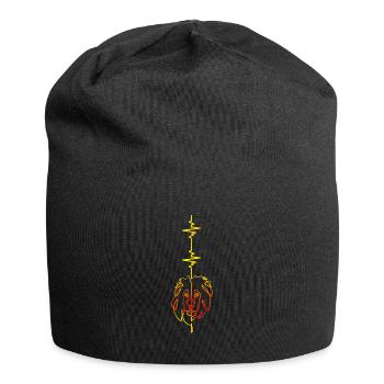 Heartbeat vertical lion - Bonnet en jersey - noir - Devant