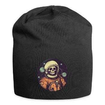 Creepy skeleton as an astronaut - Jersey Beanie - black - Front