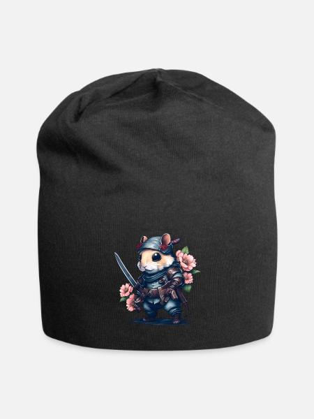 Le hamster ninja – incroyable et inoubliable - Bonnet en jersey - noir