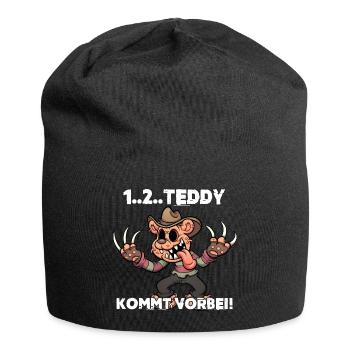 1 2 Teddy kommt vorbei - Jersey-Beanie - Schwarz - Vorne