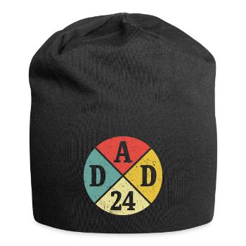 Vater Papa Dad 2024 Geschenk Neuer Vater 24 - Jersey-Beanie - Schwarz - Vorne