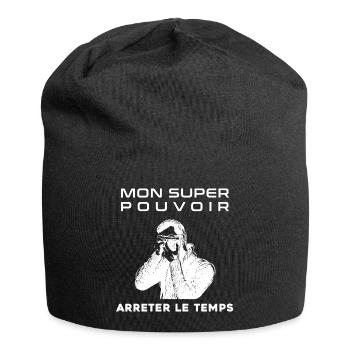Super Pouvoir ARRETER LE TEMPS Photographe - Bonnet en jersey - noir - Devant