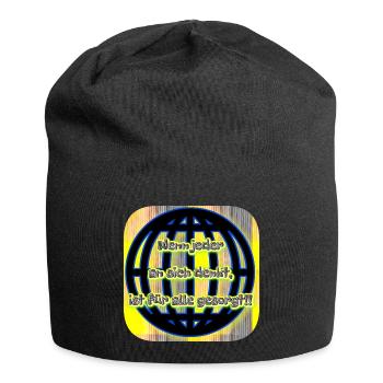 Wenn jeder... - Club WoW - Jersey-Beanie - Schwarz - Vorne