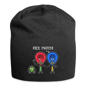 Padelteam Padel Spieler Ball Statement Racket - Jersey-Beanie - Schwarz - Vorne