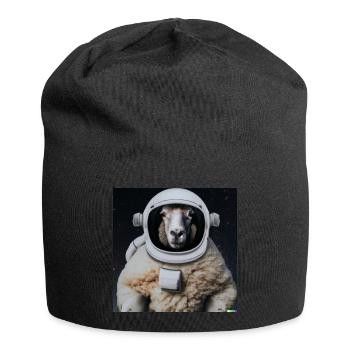 Sheep stronauts conquer space!? - Jersey Beanie - black - Front