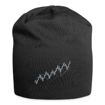 Graphique en chandelier - Bonnet en jersey - noir - Devant