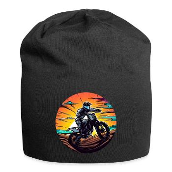 Moto Motocross Sunset - Bonnet en jersey - noir - Devant