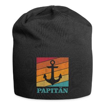 Papänn Papitän Father's Day Best Papa Captain - Jersey-Beanie - Schwarz - Vorne