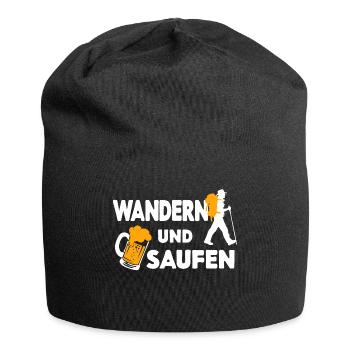 Wanderer Statement Naturerlebnis Wandern Trekking - Jersey-Beanie - Schwarz - Vorne