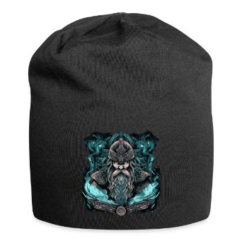 Wikinger Nordmann: Elegantes nordisches Design - Jersey-Beanie - Schwarz - Vorne
