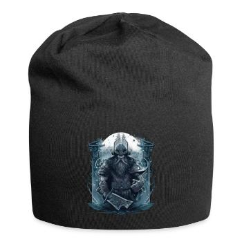 Wikinger Nordmann: Elegantes nordisches Design - Jersey-Beanie - Schwarz - Vorne
