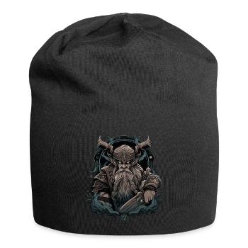 Wikinger Nordmann: Elegantes nordisches Design - Jersey-Beanie - Schwarz - Vorne