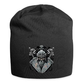 Wikinger Nordmann: Elegantes nordisches Design - Jersey-Beanie - Schwarz - Vorne