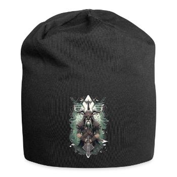Wikinger Nordmann: Elegantes nordisches Design - Jersey-Beanie - Schwarz - Vorne