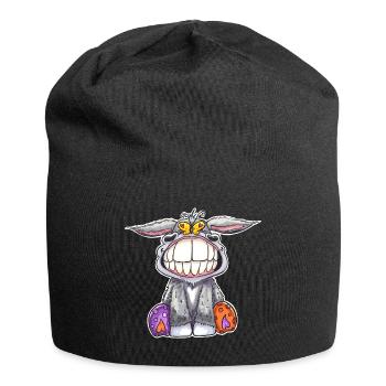 Âne Grin - un sourire en dit plus de 1000 mots - Bonnet en jersey - noir - Devant