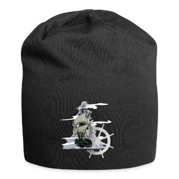 Segelschiff - Jersey-Beanie - Schwarz - Vorne