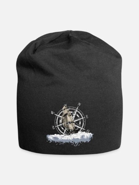 Segelschiff - Jersey-Beanie - Schwarz