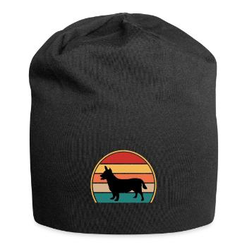 Lancashire Heeler Dog Love Silhouette Retro Sunset - Bonnet en jersey - noir - Devant