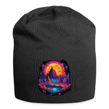 Futuristic life on planets - Jersey Beanie - black - Front