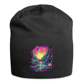 Futuristic life on planets - Jersey Beanie - black - Front