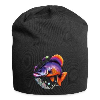Plongez dans le monde coloré des poissons tropicaux - Bonnet en jersey - noir - Devant