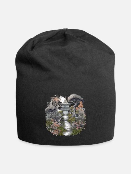Bonsaï - Jardin Japonais - Bonnet en jersey - noir