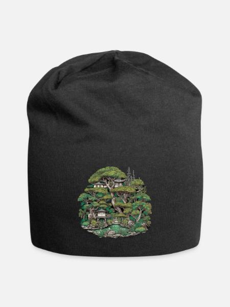 Bonsai - Japanese Garden - Jersey Beanie - black
