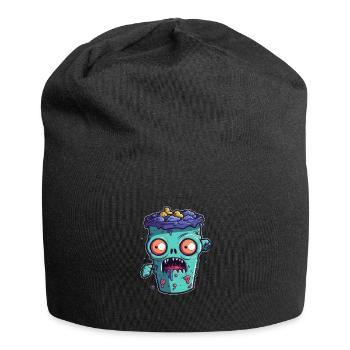 Tasse à café d’Halloween - tasse à café effrayante - Bonnet en jersey - noir - Devant