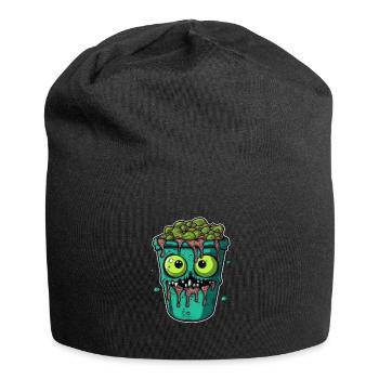 Tasse à café d’Halloween - tasse à café effrayante - Bonnet en jersey - noir - Devant