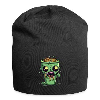 Tasse à café d’Halloween - tasse à café effrayante - Bonnet en jersey - noir - Devant