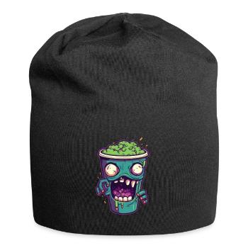 Tasse à café d’Halloween - tasse à café effrayante - Bonnet en jersey - noir - Devant