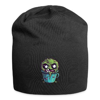 Tasse à café d’Halloween - tasse à café effrayante - Bonnet en jersey - noir - Devant