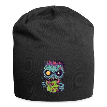 Tasse à café d’Halloween - tasse à café effrayante - Bonnet en jersey - noir - Devant