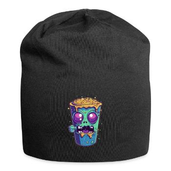 Tasse à café d’Halloween - tasse à café effrayante - Bonnet en jersey - noir - Devant