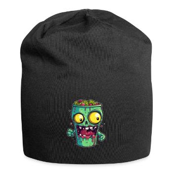 Tasse à café d’Halloween - tasse à café effrayante - Bonnet en jersey - noir - Devant