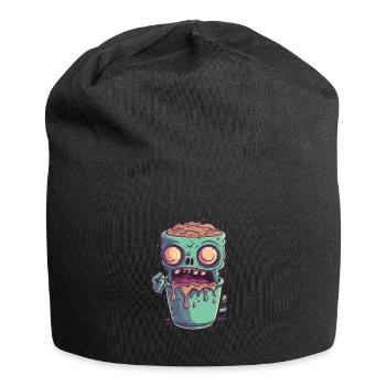 Tasse à café d’Halloween - tasse à café effrayante - Bonnet en jersey - noir - Devant