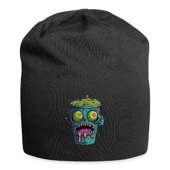 Tasse à café d’Halloween - tasse à café effrayante - Bonnet en jersey - noir - Devant