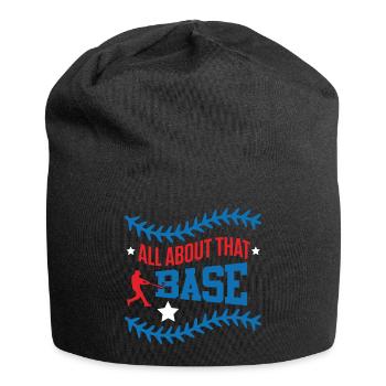 base baseball spruch - Jersey-Beanie - Schwarz - Vorne