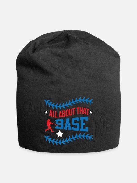 base baseball spruch - Jersey-Beanie - Schwarz