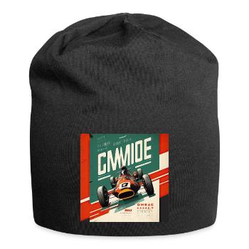 Retro Car Poster Vintage Car Old School - Jersey Beanie - black - Front