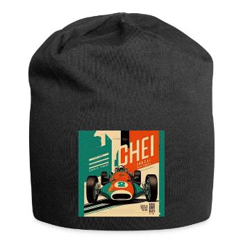 Retro Car Poster Vintage Car Old School - Jersey Beanie - black - Front