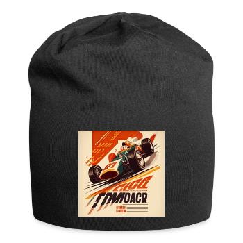 Retro Car Poster Vintage Car Old School - Jersey Beanie - black - Front