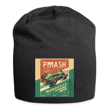Retro Car Poster Vintage Car Old School - Jersey Beanie - black - Front