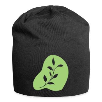 Feuilles - Bonnet en jersey - noir - Devant