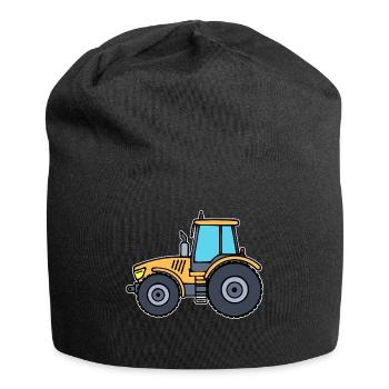Country Life Vehicle Tractor Agricultural Machinery Farmer - Jersey Beanie - black - Front