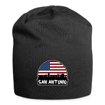 San Antonio Texas États-Unis Flag Skyline Silhouette - Bonnet en jersey - noir - Devant
