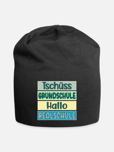 Tschüss Grundschule Hallo Realschule Schulwechsel - Jersey-Beanie - Schwarz