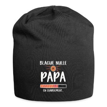 Blague nulle de papa en chargement .. cadeau papa - Bonnet en jersey - noir - Devant